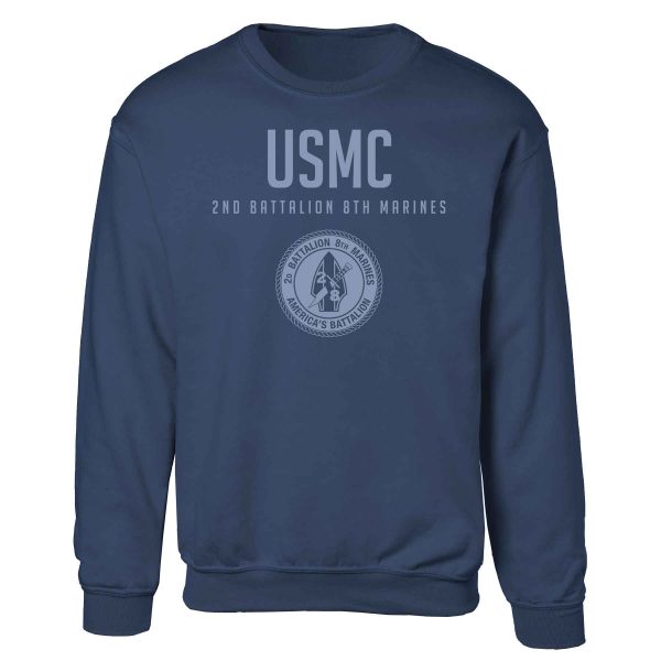 2nd Battalion 8th Marines Tonal Sweatshirt For Sale - Image 3