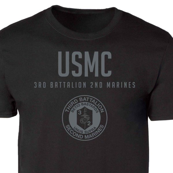 3rd Battalion 2nd Marines Tonal Patch Graphic T-shirt Online now