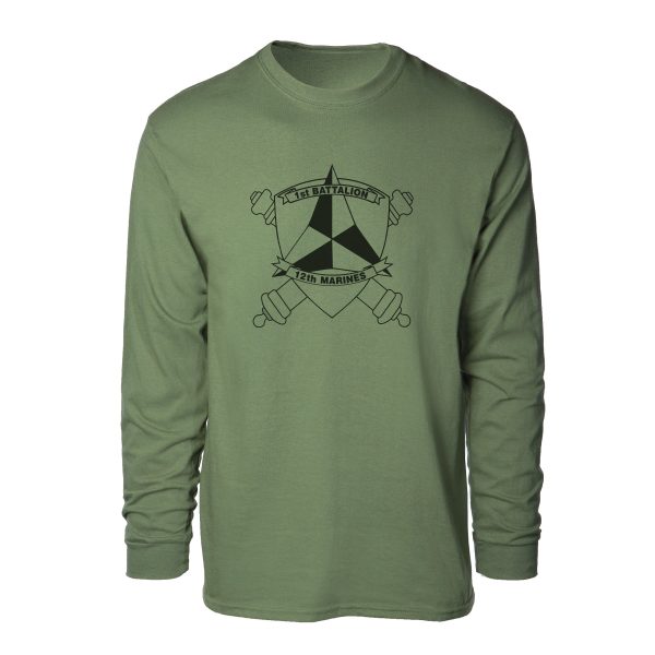 1st Battalion 12th Marines Long Sleeve Shirt Hot on Sale - Image 2