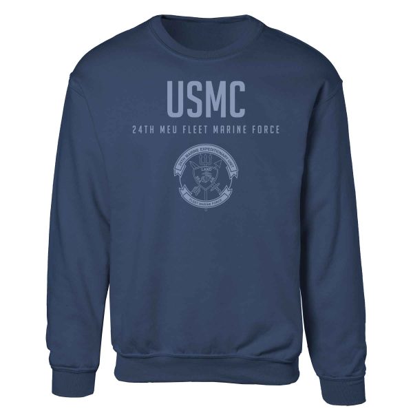 24th MEU Fleet Marine Force Tonal Sweatshirt Hot on Sale - Image 3