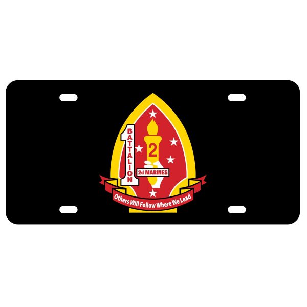 1st Battalion 2nd Marines License Plate For Discount