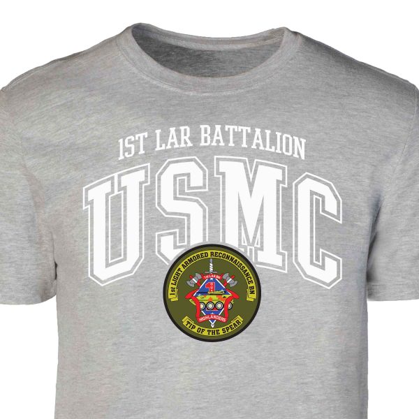 1st LAR Battalion Arched Patch Graphic T-shirt Fashion