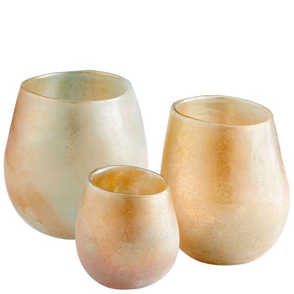 AMBER SCAVO IRIDESCENT BLUB VASE Online