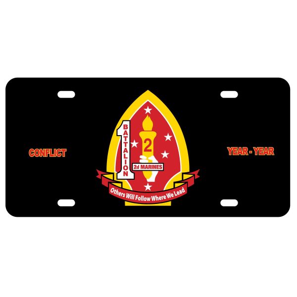 1st Battalion 2nd Marines License Plate For Discount - Image 2