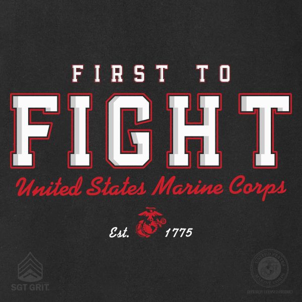 USMC First To Fight T-shirt Hot on Sale - Image 3