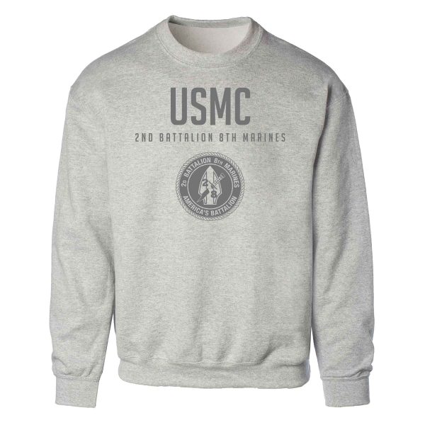 2nd Battalion 8th Marines Tonal Sweatshirt For Sale - Image 2