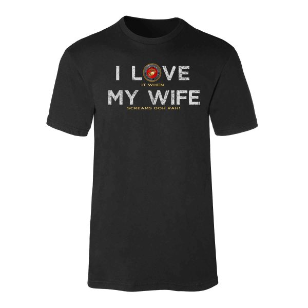I Love My Wife OOHRAH Full Front T-Shirt Online - Image 4