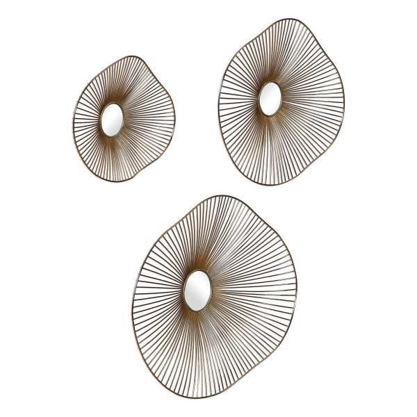 AVARIE GOLD METAL WALL ART | SET OF 3 Hot on Sale - Image 3