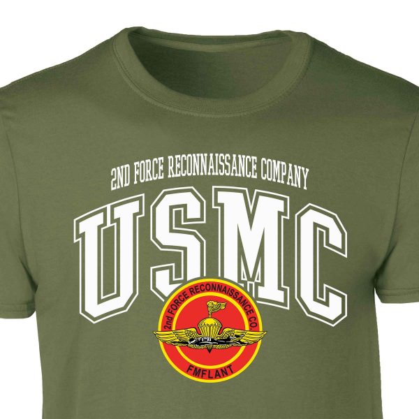 2nd Force Reconnaissance Co Arched Patch Graphic T-shirt Cheap - Image 4