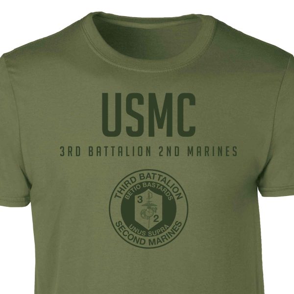 3rd Battalion 2nd Marines Tonal Patch Graphic T-shirt Online now - Image 4