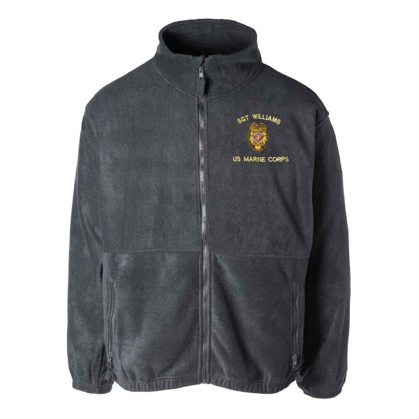 Military Police Badge Embroidered Fleece Full Zip Discount